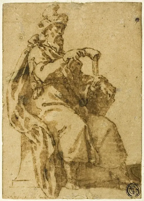 Framed Print : Samuel Enthroned, 1586 / 89. Creator: Cesare Nebbia Framed Print : Samuel Enthroned, 1586 / 89. Creator: Cesare Nebbia