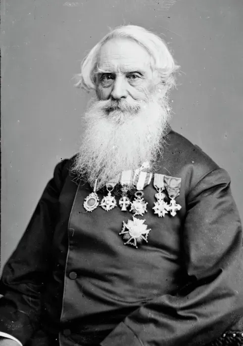 Framed Print : Samuel F. B. Morse, between 1855 and 1865. Creator: Unknown Framed Print : Samuel F. B. Morse, between 1855 and 1865. Creator: Unknown
