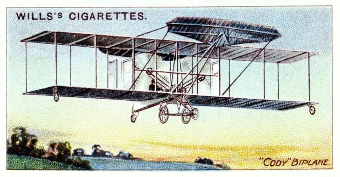 Framed Print : Samuel Franklin Cody, American-born British aviator, flying Cody Biplane c1909 Framed Print : Samuel Franklin Cody, American-born British aviator, flying Cody Biplane c1909