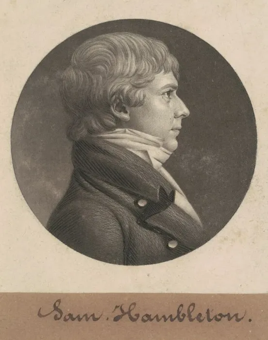 Framed Print : Samuel Hambleton, 1806. Creator: Charles Balthazar Julien Fevret de Saint-Memin Framed Print : Samuel Hambleton, 1806. Creator: Charles Balthazar Julien Fevret de Saint-Memin