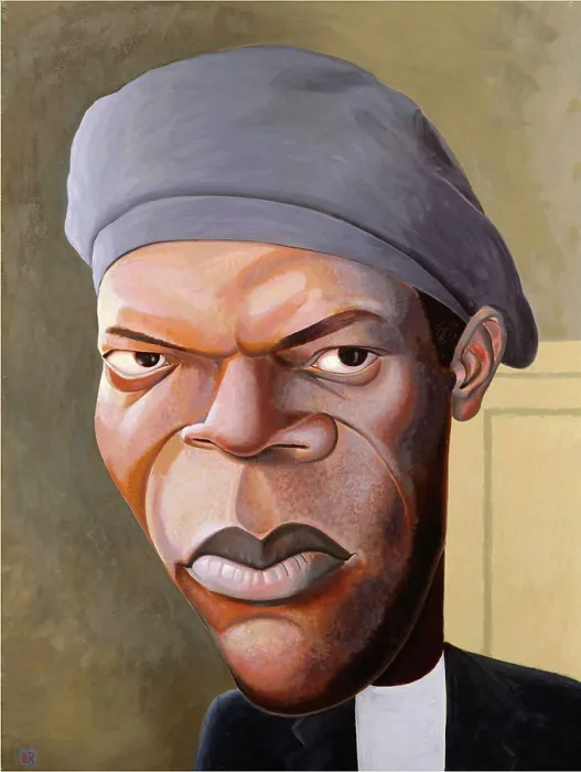 Framed Print : Samuel L. Jackson. Creator: Dan Springer Framed Print : Samuel L. Jackson. Creator: Dan Springer