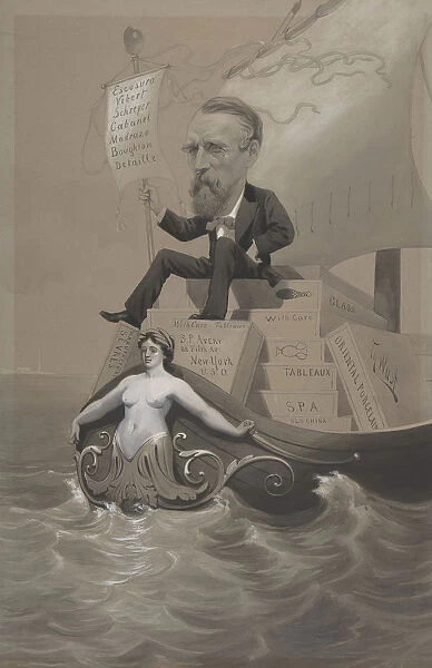 Samuel P. Avery Transporting His Treasures Across the Sea, ca. 1875-80