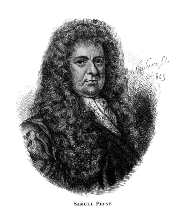 Framed Print : Samuel Pepys, English diarist, (19th century) Framed Print : Samuel Pepys, English diarist, (19th century)