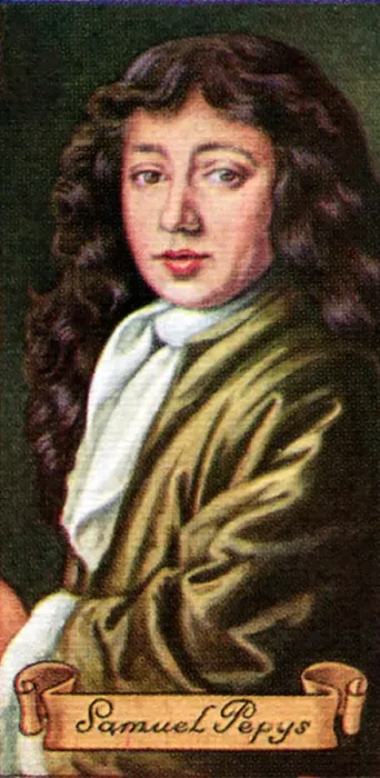 Framed Print : Samuel Pepys, taken from a series of cigarette cards, 1935 Framed Print : Samuel Pepys, taken from a series of cigarette cards, 1935