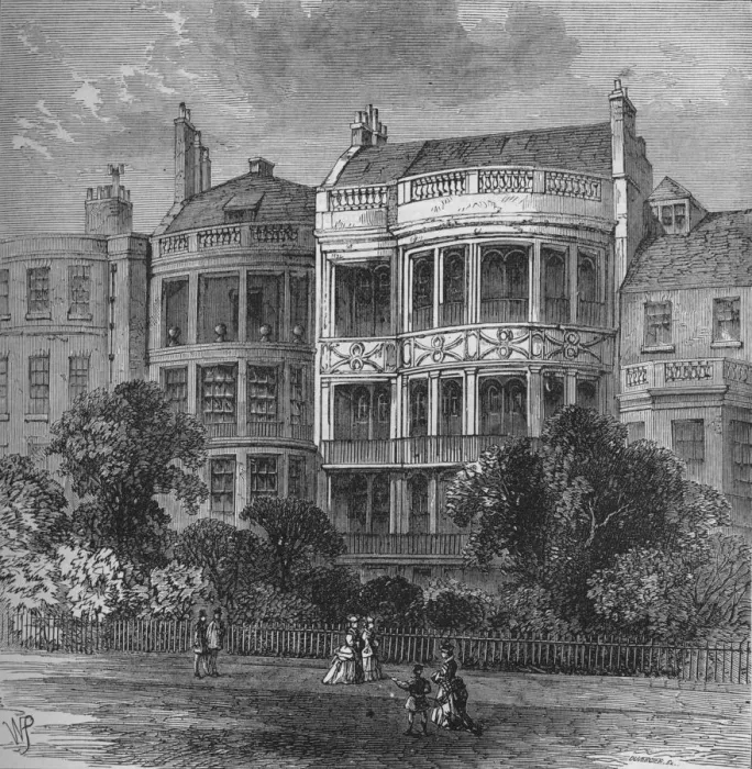 Framed Print : Samuel Rogers house, Green Park front, Westminster, London, c1854 (1878) Framed Print : Samuel Rogers house, Green Park front, Westminster, London, c1854 (1878)