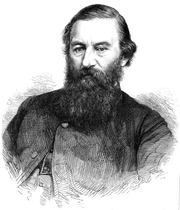 Framed Print : Samuel White Baker (1821-1893), English explorer and anti-slavery campaigner, 1865 Framed Print : Samuel White Baker (1821-1893), English explorer and anti-slavery campaigner, 1865