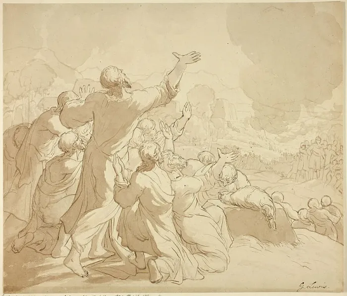 Framed Print : Samuel's Offering: Lesson 10, 1810 / 20. Creator: George Robert Lewis Framed Print : Samuel's Offering: Lesson 10, 1810 / 20. Creator: George Robert Lewis