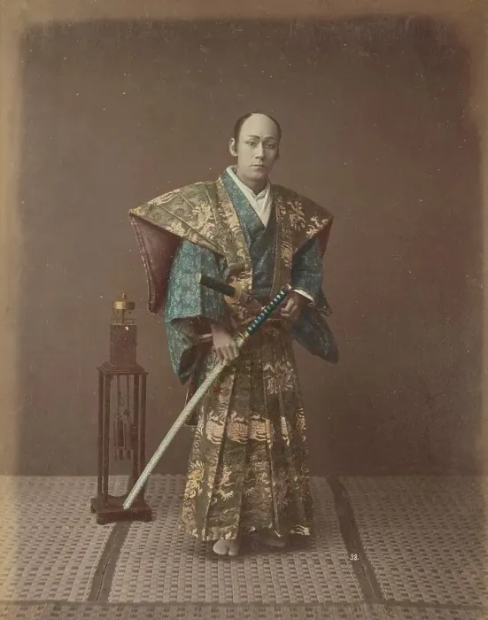 Framed Print : Samurai, 1870s-1890s. Creator: Kusakabe Kimbei Framed Print : Samurai, 1870s-1890s. Creator: Kusakabe Kimbei