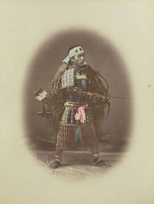 Framed Print : Samurai in Armour, 1870s-1890s. Creator: Kusakabe Kimbei Framed Print : Samurai in Armour, 1870s-1890s. Creator: Kusakabe Kimbei