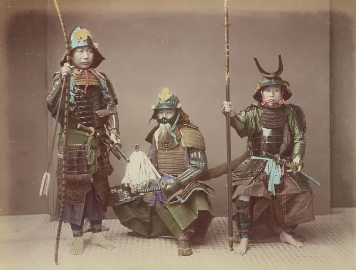 Framed Print : Samurai in Armour, 1870s-1890s. Creator: Kusakabe Kimbei Framed Print : Samurai in Armour, 1870s-1890s. Creator: Kusakabe Kimbei