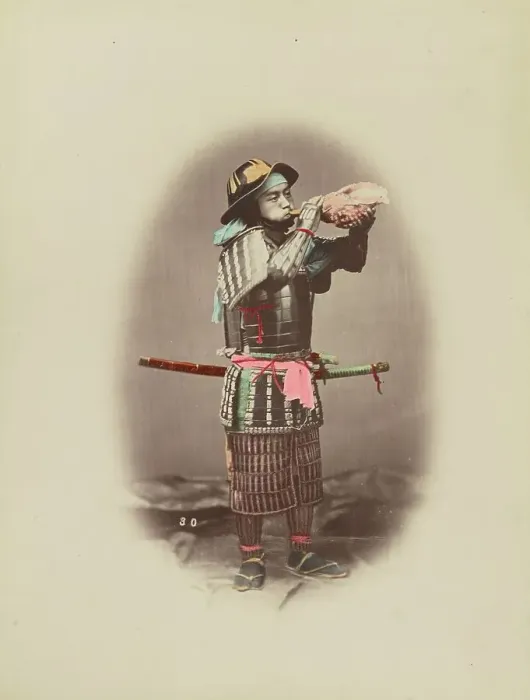 Framed Print : Samurai in Armour, 1870s-1890s. Creator: Kusakabe Kimbei Framed Print : Samurai in Armour, 1870s-1890s. Creator: Kusakabe Kimbei