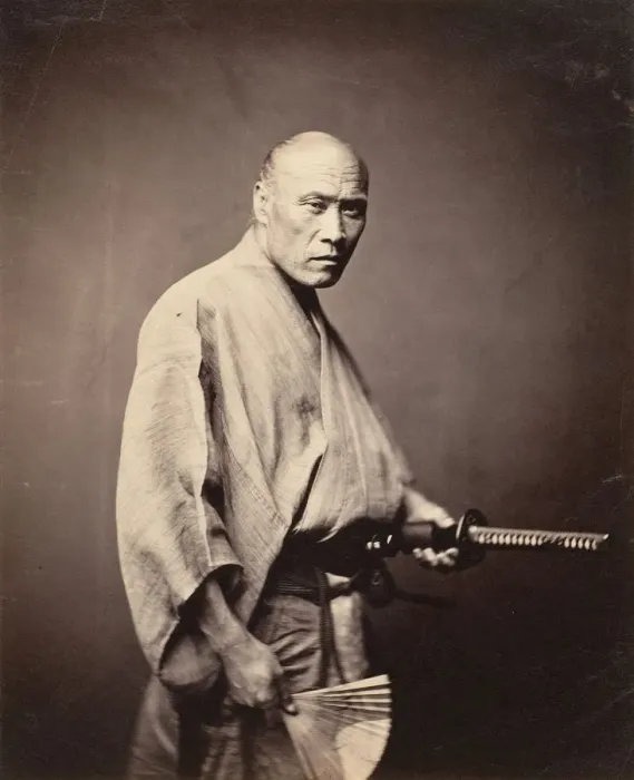 Framed Print : Samurai, Yokohama, 1864-65. Creator: Felice Beato Framed Print : Samurai, Yokohama, 1864-65. Creator: Felice Beato