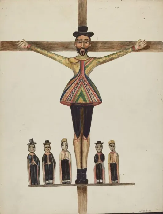 Framed Print : San Acacio, c. 1938. Creator: Marjery Parish Framed Print : San Acacio, c. 1938. Creator: Marjery Parish