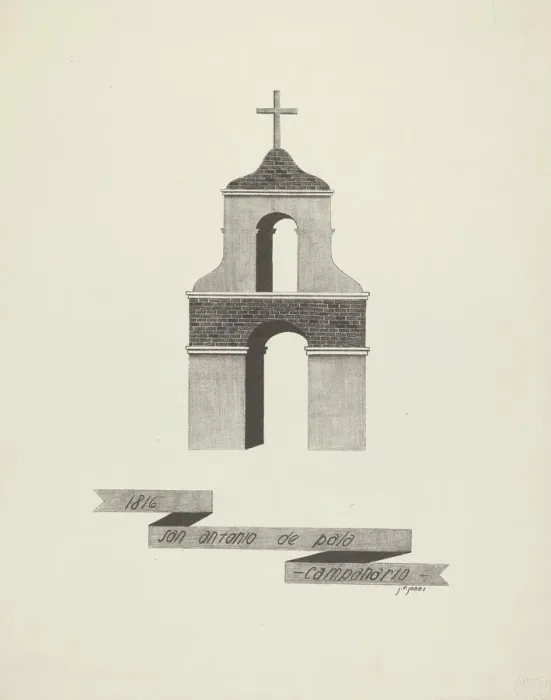 Framed Print : San Antonio de Pala - Campanario, 1935  /  1942. Creator: James Jones