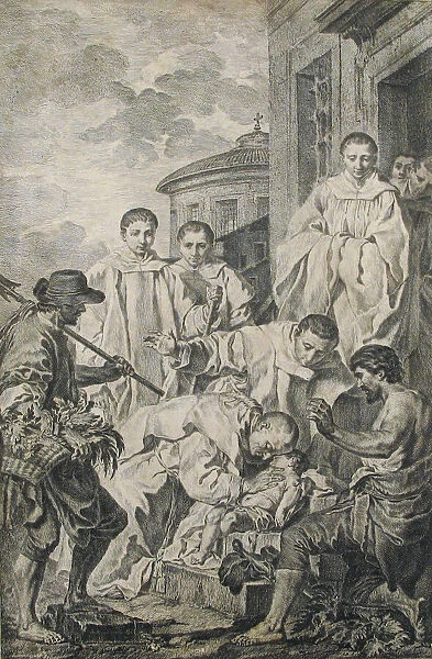 San Bendetto resuscita un fanciullo, 18th century. Creator: Pierre Subleyras