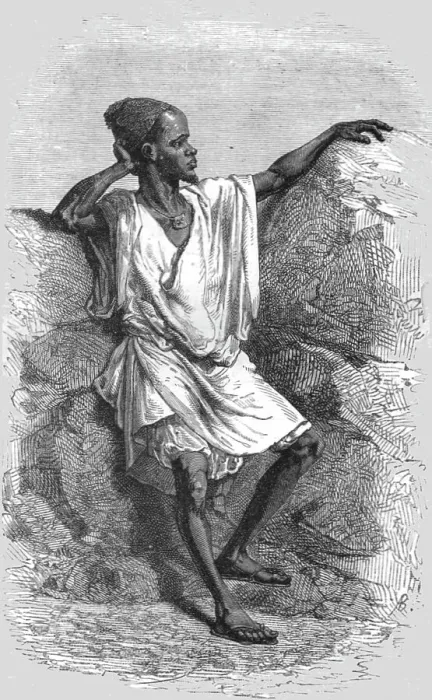 Framed Print : San-farba, a griot of Segou; Journey from the Senegal to the Niger, 1875. Creator: Unknown Framed Print : San-farba, a griot of Segou; Journey from the Senegal to the Niger, 1875. Creator: Unknown