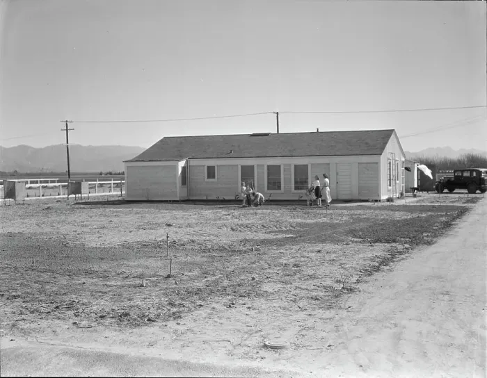 Framed Print : San Fernando federal subsistence homesteads, California, 1936. Creator: Dorothea Lange Framed Print : San Fernando federal subsistence homesteads, California, 1936. Creator: Dorothea Lange