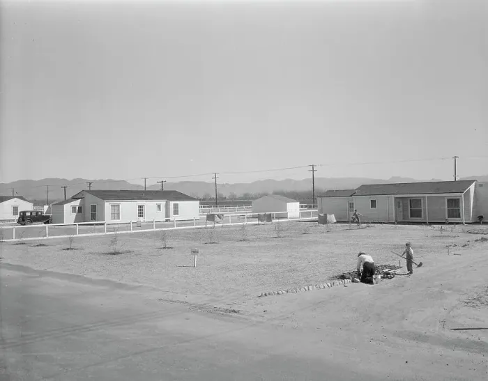 Framed Print : San Fernando federal subsistence homesteads, California, 1936. Creator: Dorothea Lange Framed Print : San Fernando federal subsistence homesteads, California, 1936. Creator: Dorothea Lange