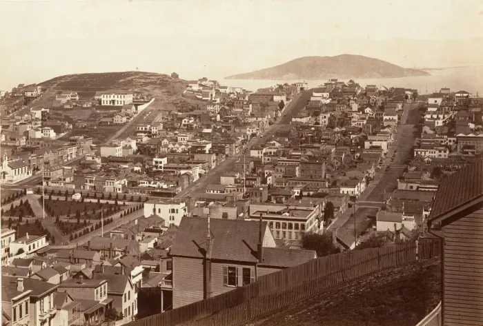 Framed Print : San Francisco, 1864, printed ca. 1876. Creator: Carleton Emmons Watkins Framed Print : San Francisco, 1864, printed ca. 1876. Creator: Carleton Emmons Watkins