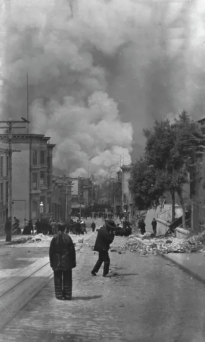 Framed Print : San Francisco, April 18, 1906, 1906 Apr. 18. Creator: Arnold Genthe Framed Print : San Francisco, April 18, 1906, 1906 Apr. 18. Creator: Arnold Genthe