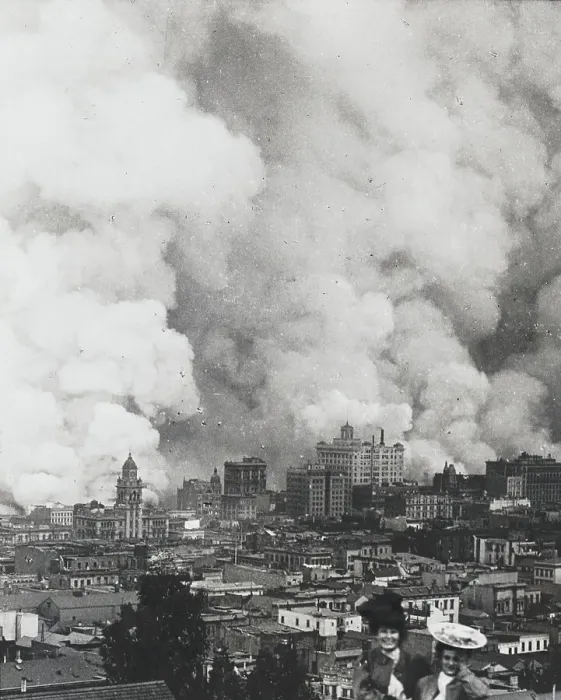 Framed Print : San Francisco earthquake and fire of 1906, 1906 Apr. Creator: Arnold Genthe Framed Print : San Francisco earthquake and fire of 1906, 1906 Apr. Creator: Arnold Genthe