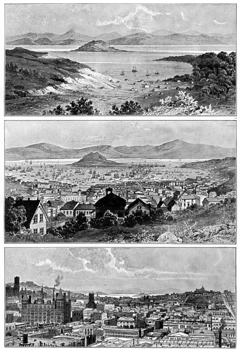 Framed Print : San Francisco in November, 1848, 1858 and the end of the 19th century, (1901) Framed Print : San Francisco in November, 1848, 1858 and the end of the 19th century, (1901)
