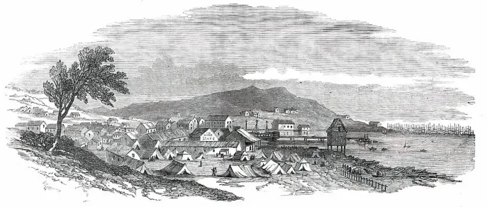 Framed Print : San Francisco, from the south-west, 1850. Creator: Unknown Framed Print : San Francisco, from the south-west, 1850. Creator: Unknown