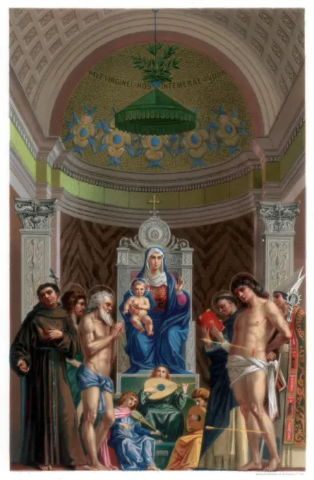 Framed Print : San Giobbe Altarpiece, c1478 (1870). Artist: Franz Kellerhoven Framed Print : San Giobbe Altarpiece, c1478 (1870). Artist: Franz Kellerhoven