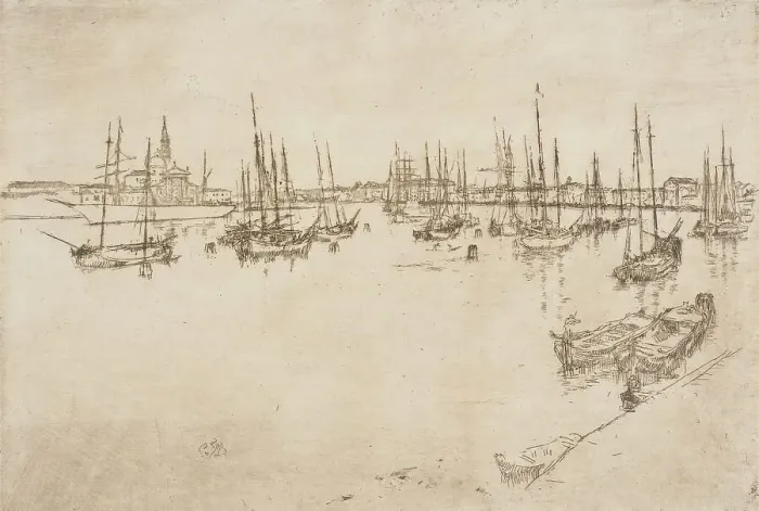 Framed Print : San Giorgio, 1880. Creator: James Abbott McNeill Whistler Framed Print : San Giorgio, 1880. Creator: James Abbott McNeill Whistler