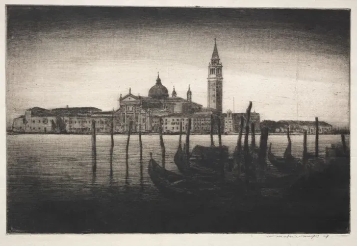 Framed Print : San Giorgio Maggiore, 1910. Creator: Mortimer Menpes (British, 1860-1938) Framed Print : San Giorgio Maggiore, 1910. Creator: Mortimer Menpes (British, 1860-1938)