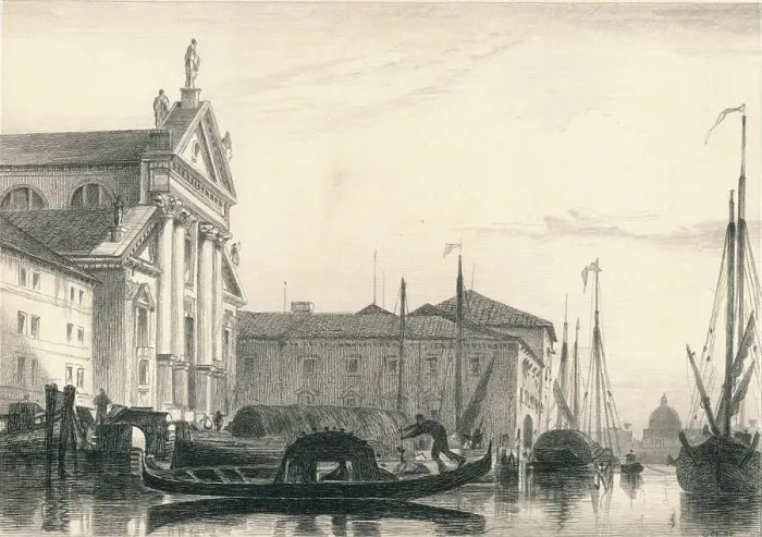 Framed Print : San Giorgio Maggiore. Moonlight, 19th century. Artist: Charles George Lewis Framed Print : San Giorgio Maggiore. Moonlight, 19th century. Artist: Charles George Lewis