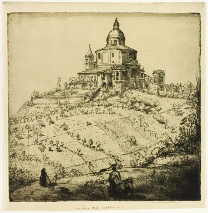 Framed Print : San Lucca dei Colli, 1904. Creator: Donald Shaw MacLaughlan Framed Print : San Lucca dei Colli, 1904. Creator: Donald Shaw MacLaughlan