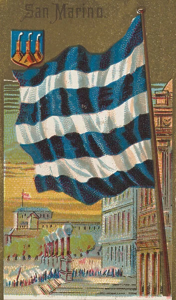 San Marino, from Flags of All Nations, Series 2 (N10) for Allen &