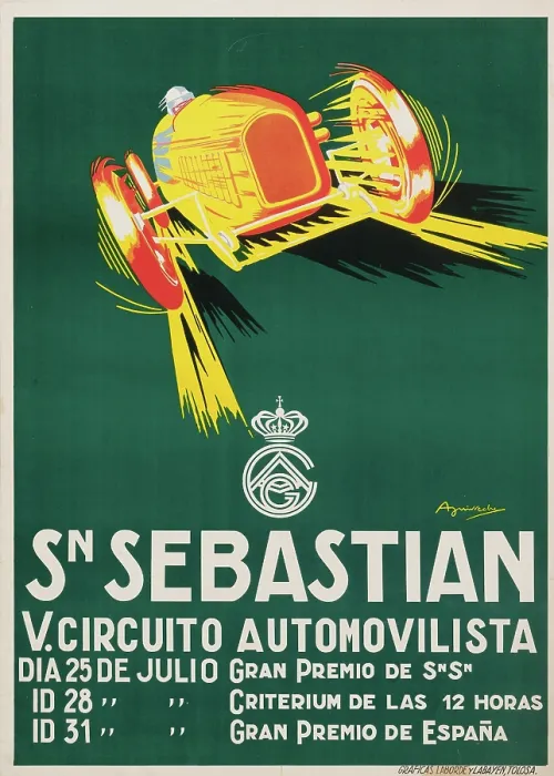Framed Print : San Sebastian, 5th Motor Circuit, 1927, 1927. Creator: Aguirreche, Miguel Angel (1894-1954) Framed Print : San Sebastian, 5th Motor Circuit, 1927, 1927. Creator: Aguirreche, Miguel Angel (1894-1954)
