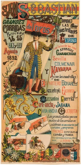 Framed Print : San Sebastian. Grandes corridas, 1892. Creator: Salvi, Manuel (1856-1930) Framed Print : San Sebastian. Grandes corridas, 1892. Creator: Salvi, Manuel (1856-1930)