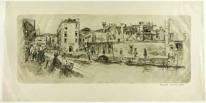 Framed Print : San Trovasso Canal, 1885. Creator: Frank Duveneck Framed Print : San Trovasso Canal, 1885. Creator: Frank Duveneck
