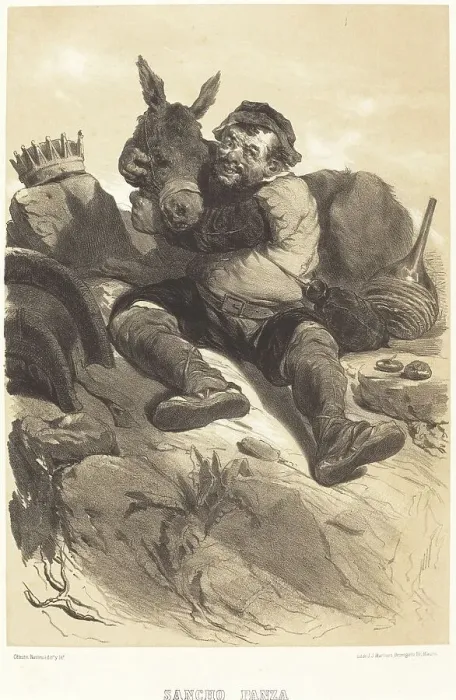 Framed Print : Sancho Panza, c. 1855. Creator: Célestin Nanteuil Framed Print : Sancho Panza, c. 1855. Creator: Célestin Nanteuil