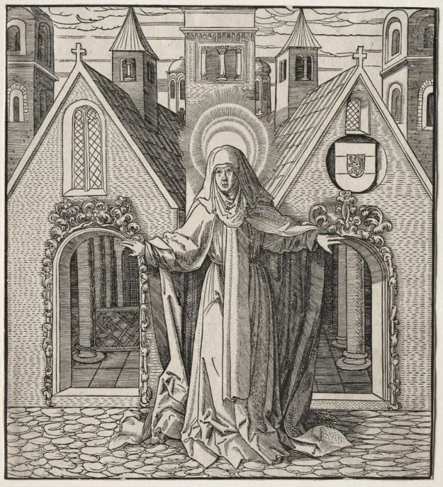Framed Print : Sancta Rega, 1512-1516. Creator: Leonhard Beck (German, c. 1480-1542) Framed Print : Sancta Rega, 1512-1516. Creator: Leonhard Beck (German, c. 1480-1542)