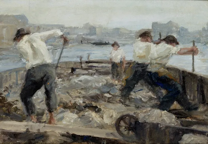 Framed Print : Sand-Diggers, between 1888-1892. Creator: Ludwik de Laveaux Framed Print : Sand-Diggers, between 1888-1892. Creator: Ludwik de Laveaux