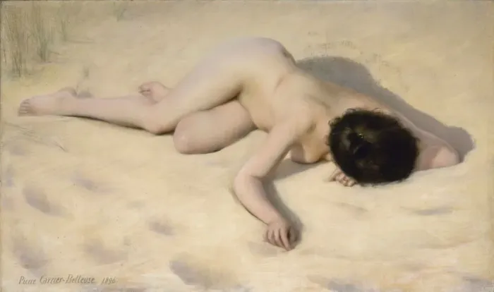 Framed Print : On the sand dune, 1896 Framed Print : On the sand dune, 1896