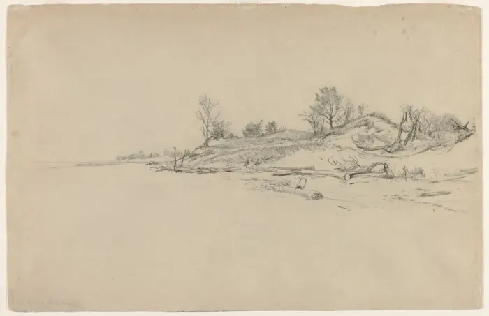 Framed Print : Sand Dunes, Lake Ontario, c. 1874. Creator: Homer Dodge Martin (American, 1836-1897) Framed Print : Sand Dunes, Lake Ontario, c. 1874. Creator: Homer Dodge Martin (American, 1836-1897)