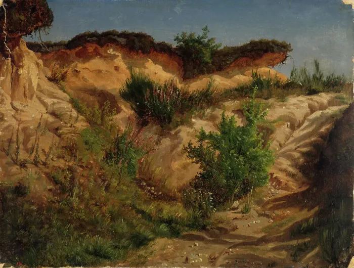 Framed Print : Sand pit, exercise, 1854. Creator: Werner Holmberg Framed Print : Sand pit, exercise, 1854. Creator: Werner Holmberg