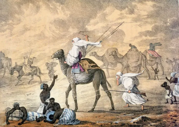 Framed Print : A Sand Wind on the Desert, 1821. Artist: Denis Dighton Framed Print : A Sand Wind on the Desert, 1821. Artist: Denis Dighton