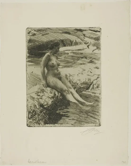 Framed Print : Sandhamn, 1906. Creator: Anders Leonard Zorn Framed Print : Sandhamn, 1906. Creator: Anders Leonard Zorn