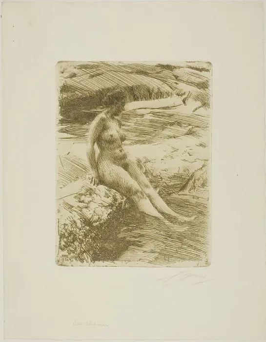 Framed Print : Sandhamn, 1906. Creator: Anders Leonard Zorn Framed Print : Sandhamn, 1906. Creator: Anders Leonard Zorn