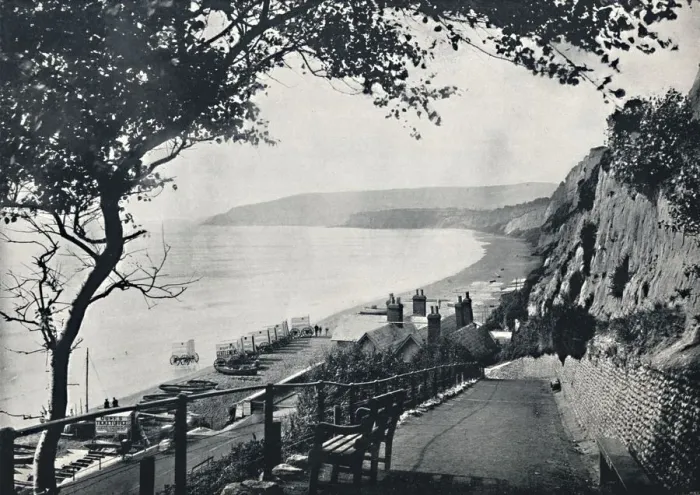Framed Print : Sandown - The Bathing Beach, 1895 Framed Print : Sandown - The Bathing Beach, 1895