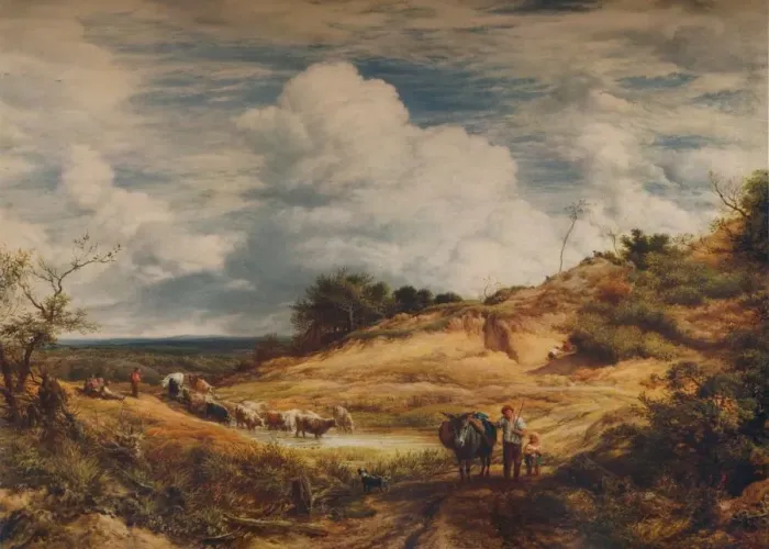 Framed Print : The Sandpits, 1856. Artist: John Linnell Framed Print : The Sandpits, 1856. Artist: John Linnell