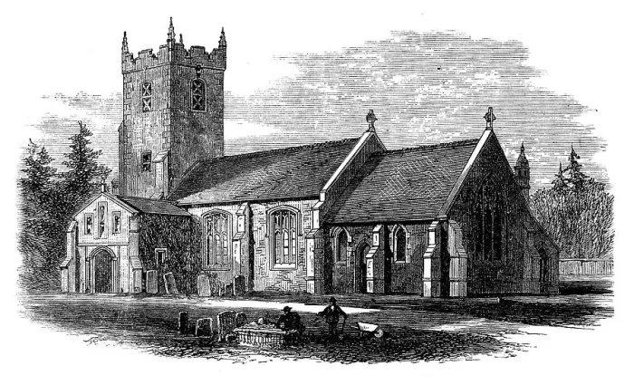Framed Print : Sandringham church, 1871. Creator: Unknown