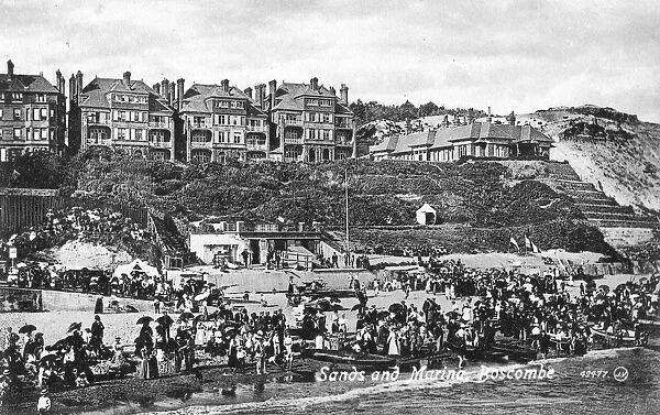 Sands and marina, Boscombe, Bournemouth, Dorset, early 20th century(?)