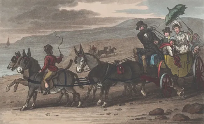 Framed Print : The Sands, from Poetical Sketches of Scarborough, 1813. 1813 Framed Print : The Sands, from Poetical Sketches of Scarborough, 1813. 1813